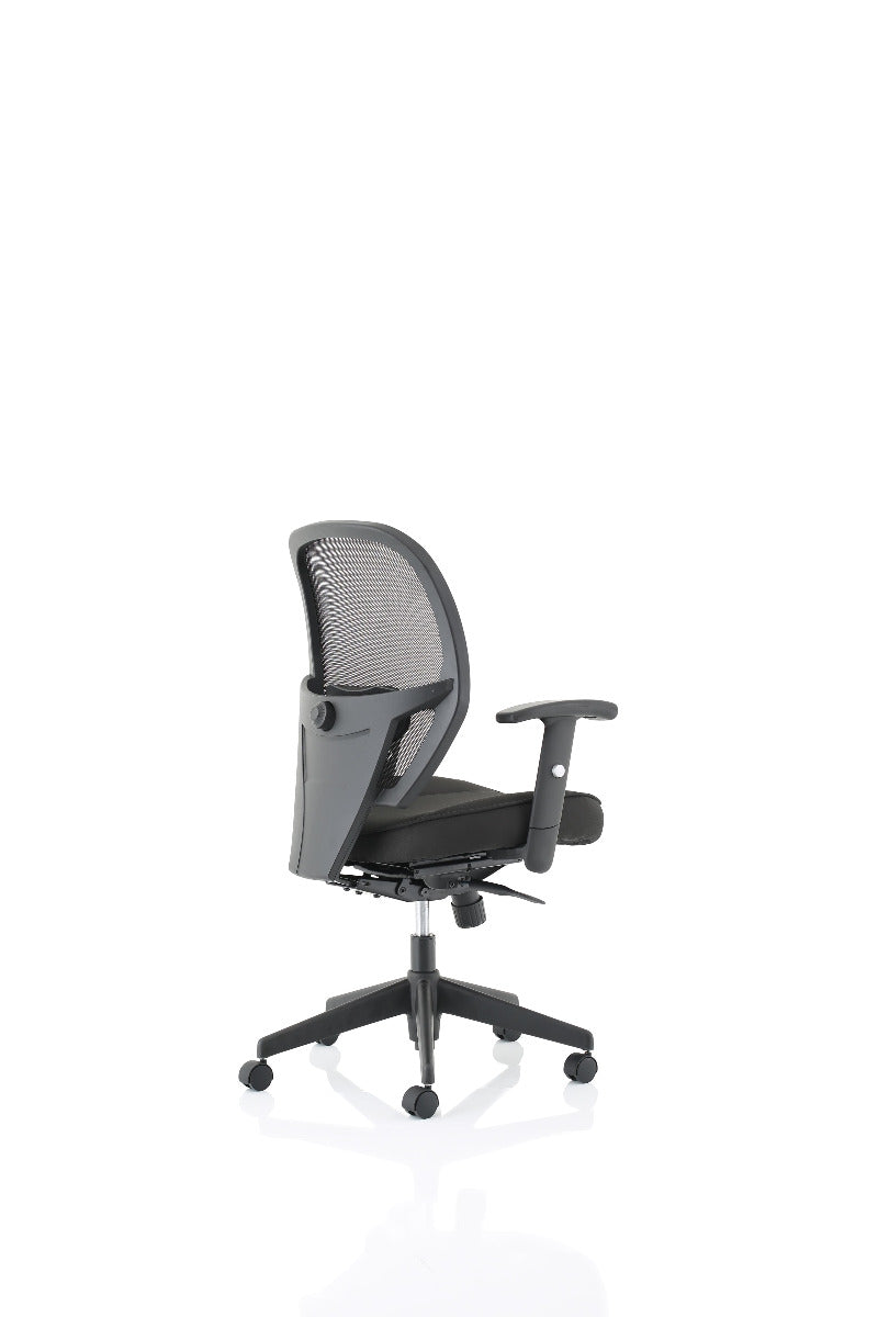 The Denver Black Mesh Back and Fabric Seat Office Chair - Optional Headrest